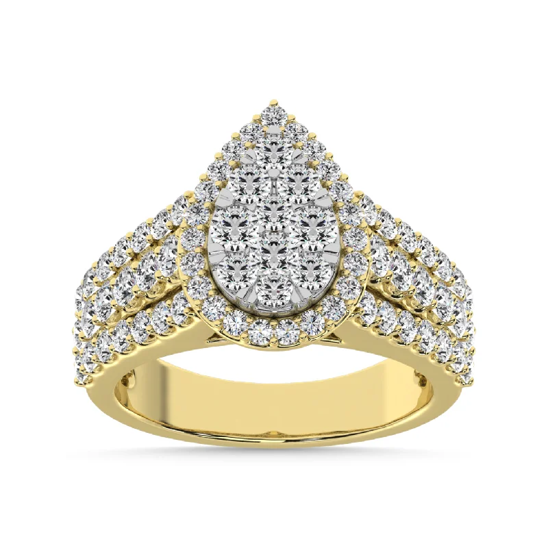 Ladies wedding rings with monogram bands -Diamond 1 9/10 Ct.Tw. Engagement Ring in 14K Yellow Gold