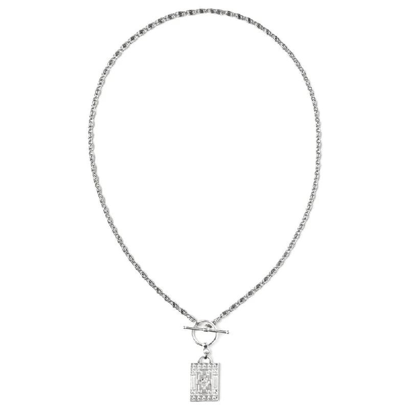 ladies-moon-box-chain-necklaces-Damien Silver Necklace