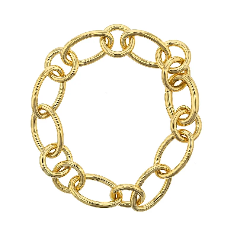 ladies-ethnic-wraparound-bracelets-Designer Gold 18K Yellow Gold Link Bracelet