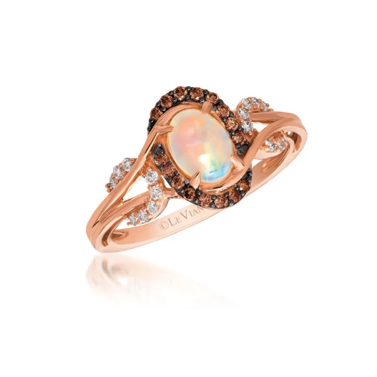 Ladies rings sculpted shine -Le Vian 14K Strawberry Gold Ring