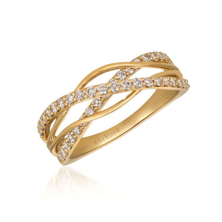 Ladies rings with comet stones -Le Vian 14K Honey Gold Ring