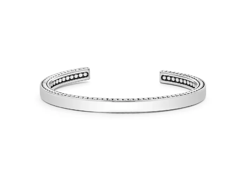 ladies-birthstone-slider-bracelets-Anthem Cuff Bracelet in Stierling Silver, Size 8