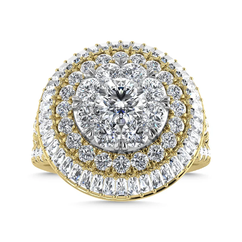 Ladies wedding rings for partner promises -Diamond 2 1/6 Ct.Tw. Engagement Ring in 14K Yellow Gold