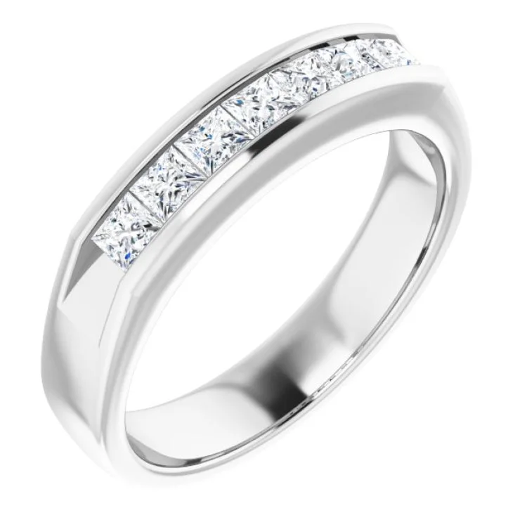 Ladies rings for award elegance -14K White 9/10 CTW Natural Diamond Ring