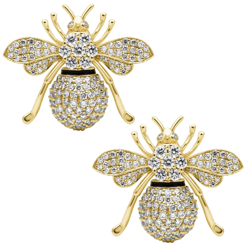 Ladies earrings for path vibes -Earrings - Diamond (Enamel) (2412A)