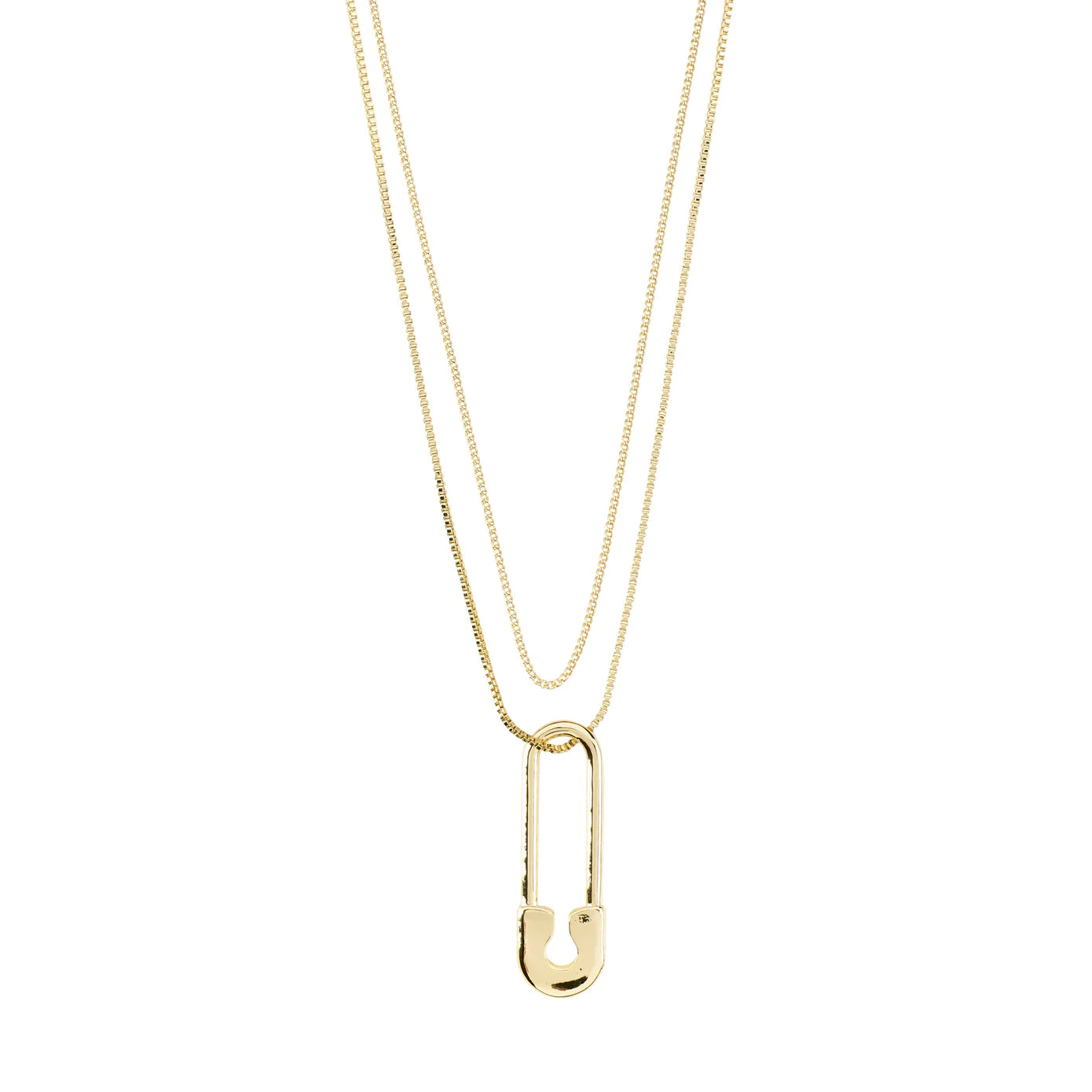 ladies-infinity-bar-pendant-necklaces-Pace Gold Plated Necklace