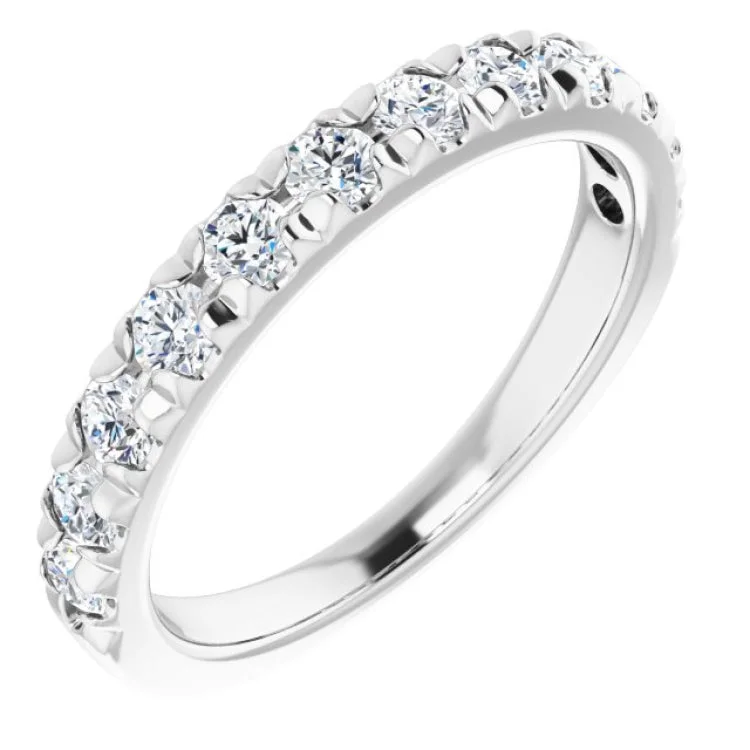 Ladies rings for journey charm -14K White 3/4 CTW Natural Diamond Anniversary Ring