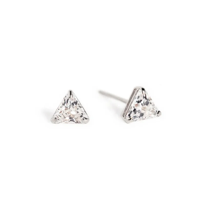 Ladies earrings quirky shine -Trinity Stud Earrings