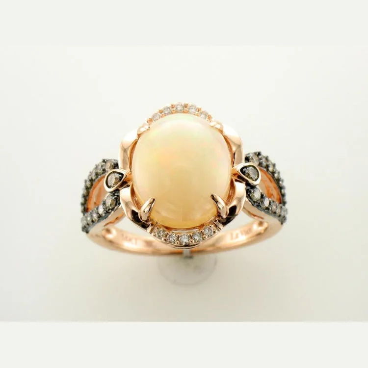 Ladies rings with scale shine -Le Vian 14K Strawberry Gold Ring