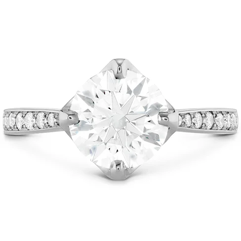 Ladies wedding rings for kin vows -Hearts On Fire Copley Diamond Crown Engagement Ring