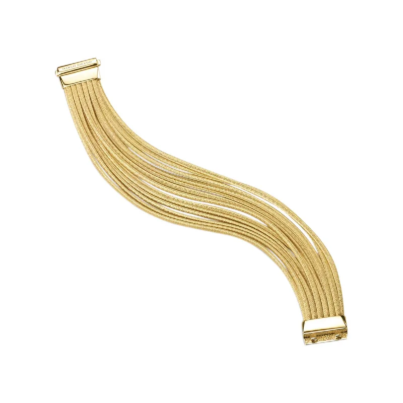 ladies-statement-hinged-bangle-bracelets-Cairo Collection 18K Yellow Gold Thirteen Strand Bracelet