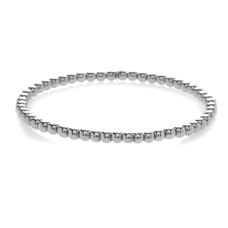 ladies-star-slider-bracelets-Tresore Stretch Bracelet in White Gold