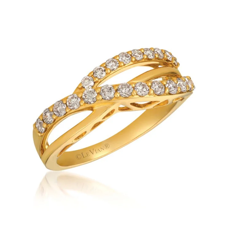 Ladies rings custom engravings -Le Vian 14K Honey Gold Ring