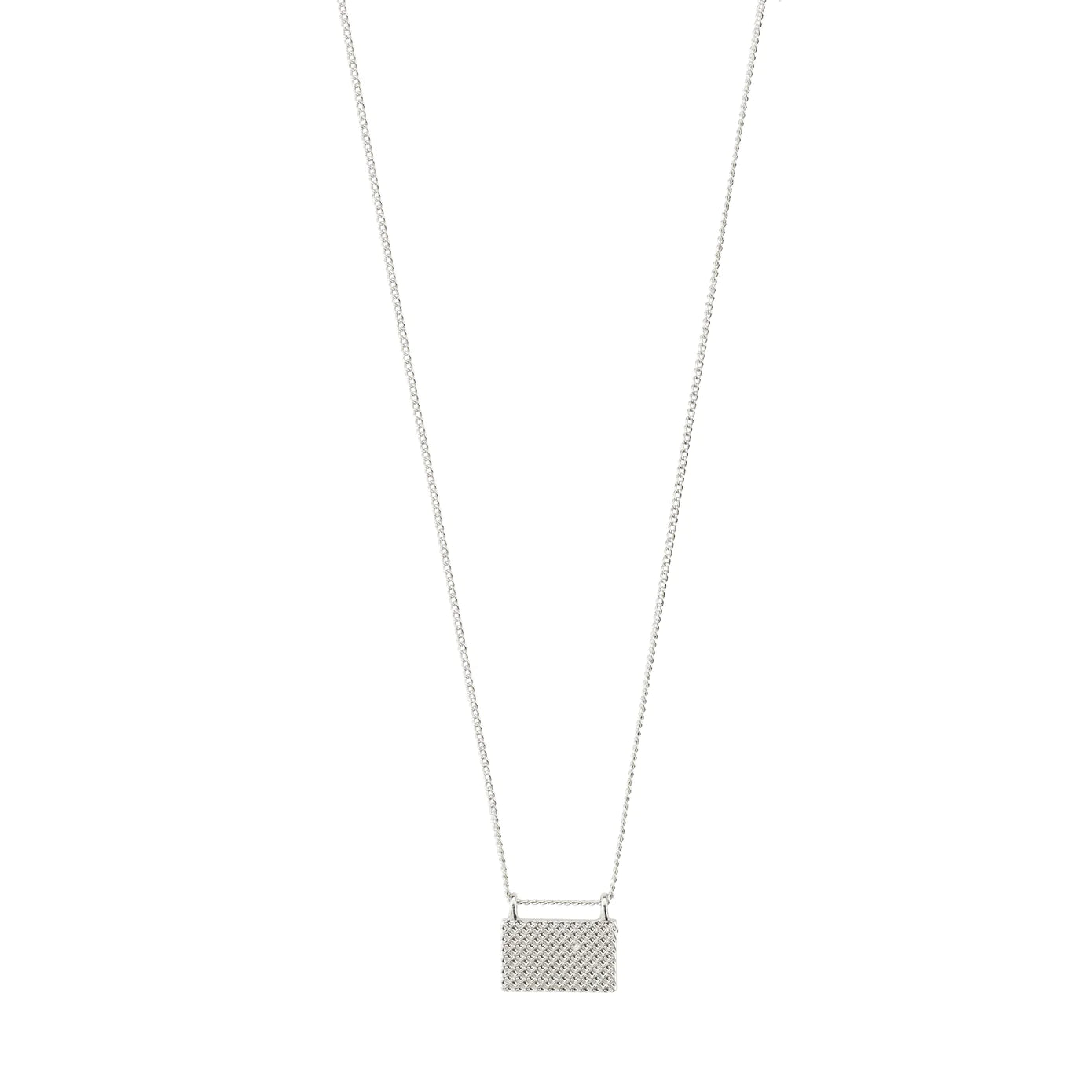 ladies-gift-box-chain-necklaces-Pulse Silver Plated Necklace