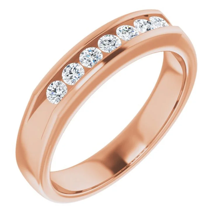 Ladies rings shining elegance -14K Rose 3/8 CTW Natural Diamond Ring