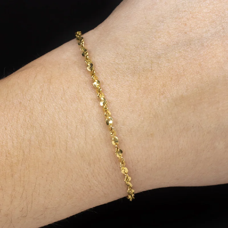 ladies-fashion-rose-gold-bracelets-SOLID 14k YELLOW GOLD FIGURE 8 S LINK CHAIN BRACELET CLASSIC EVERYDAY JEWELRY