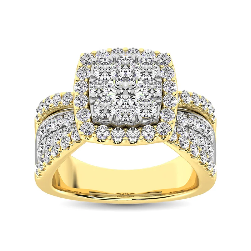 Ladies wedding rings coiled brilliance -Diamond 1 Ct.Tw. Engagement Ring in 14K Two Tone Gold