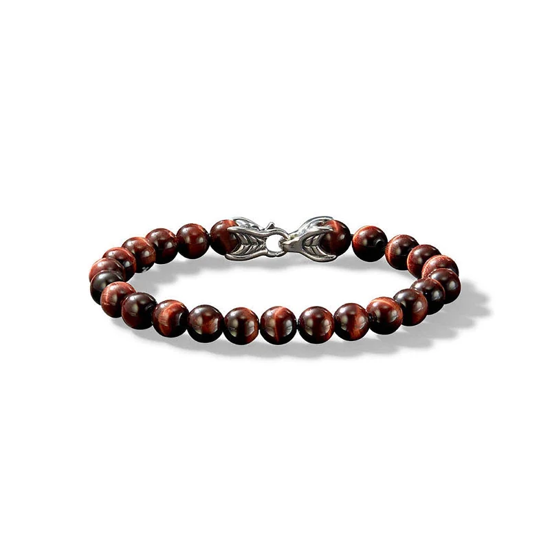 ladies-modern-multi-strand-bracelets-Spiritual Bead Bracelet in Red Tiger's Eye