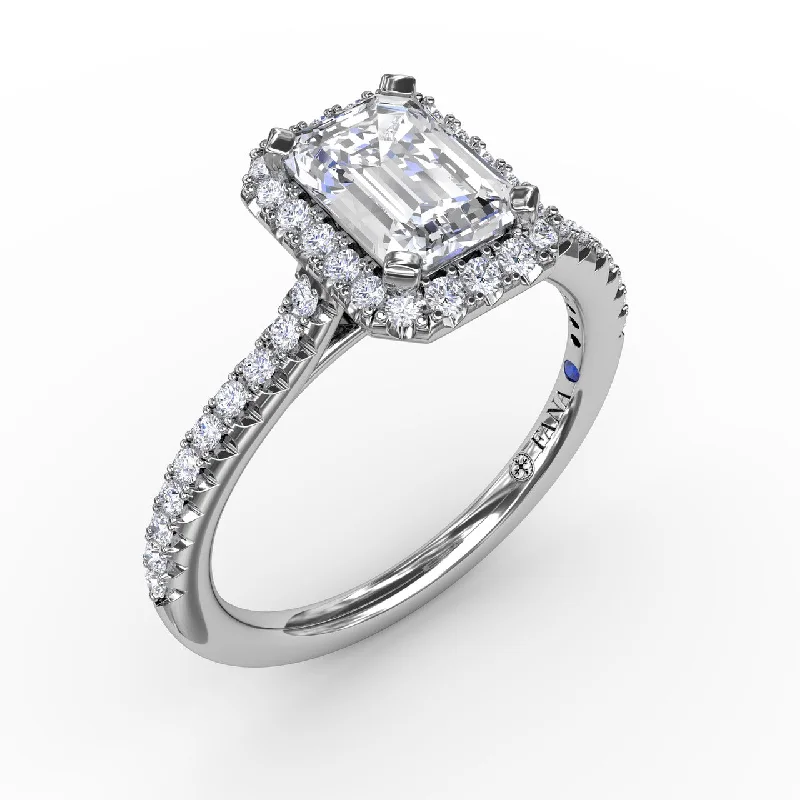 Ladies wedding rings with diamond bands -Lady's White 14 Karat Engagement Ring 0.34tw Round Diamonds 1.5 CT Center