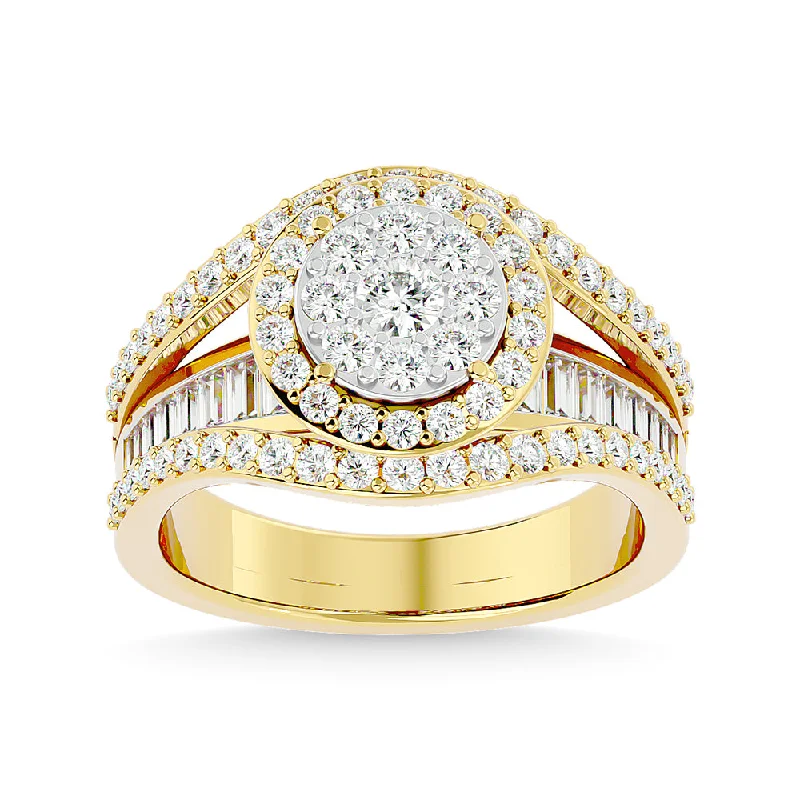 Ladies wedding rings vintage elegance -Diamond 1 1/2 Ct.Tw. Engagement Ring in 14K Yellow Gold