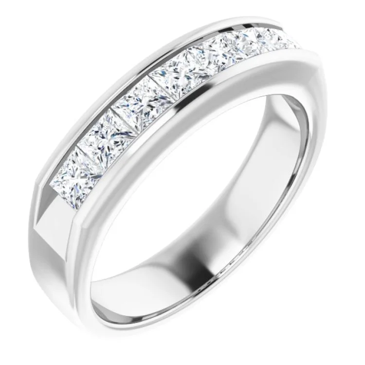 Ladies rings ripple elegance -Platinum 1 3/8 CTW Natural Diamond Ring