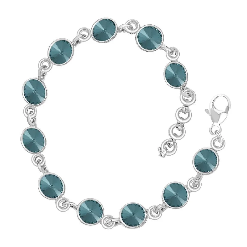 ladies-trendy-slider-bracelets-Mahi Blue Eternal Love Bracelet with Crystal