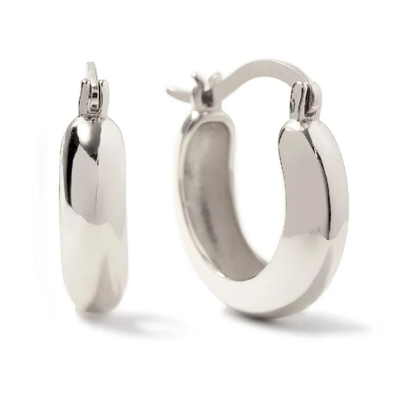 Ladies earrings for concert charm -Small Thick Hoop Earrings