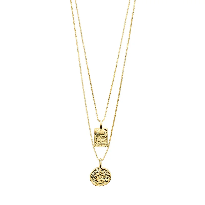 ladies-affordable-figaro-chain-necklaces-Valkyria Gold Plated Necklace