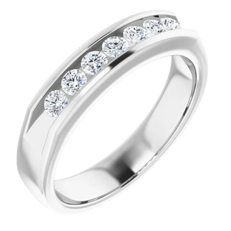 Ladies rings for gala charm -Platinum 1/2 CTW Natural Diamond Ring