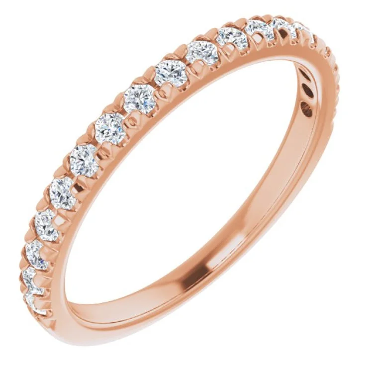 Ladies rings with chest motifs -14K Rose 1/3 CTW Natural Diamond Anniversary Ring