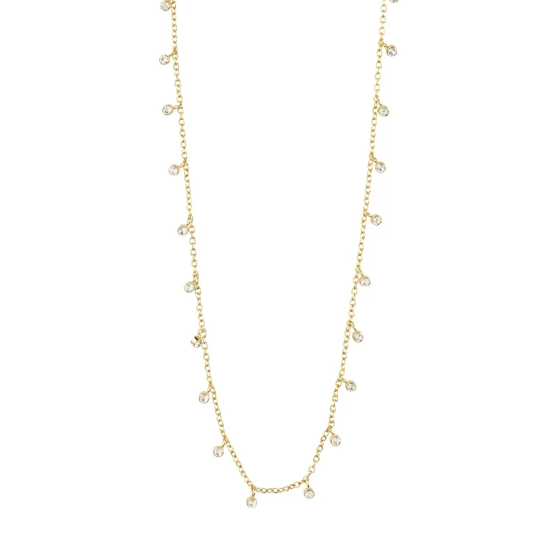 ladies-moon-figaro-chain-necklaces-Maja Gold Plated Necklace