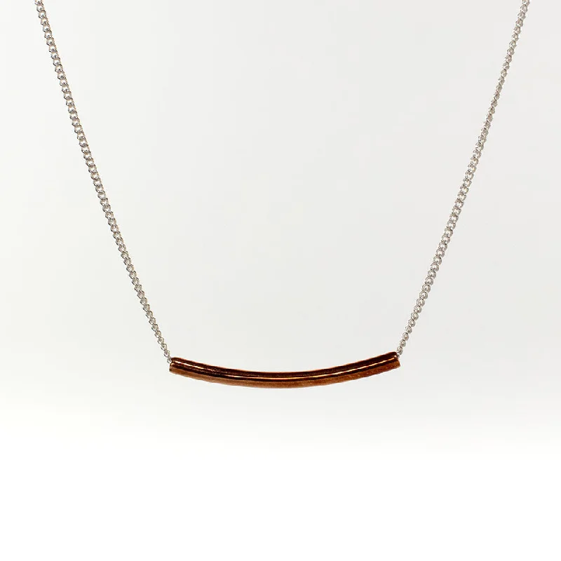 ladies-infinity-beaded-choker-necklaces-Rose Gold Vermeil Curved Kebaikan Necklace