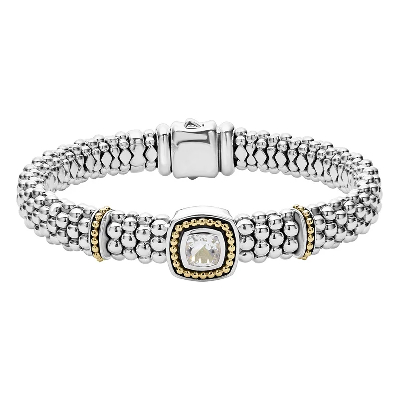 ladies-bridal-hinged-bangle-bracelets-White Topaz Caviar Bracelet 9mm