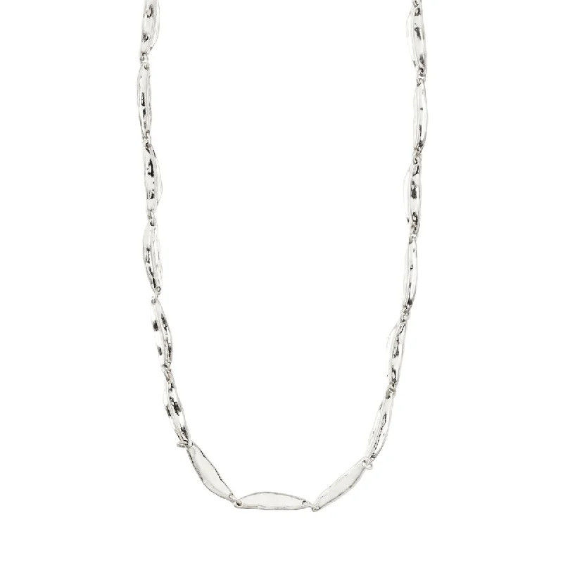 ladies-gift-figaro-chain-necklaces-Echo Silver Plated Necklace