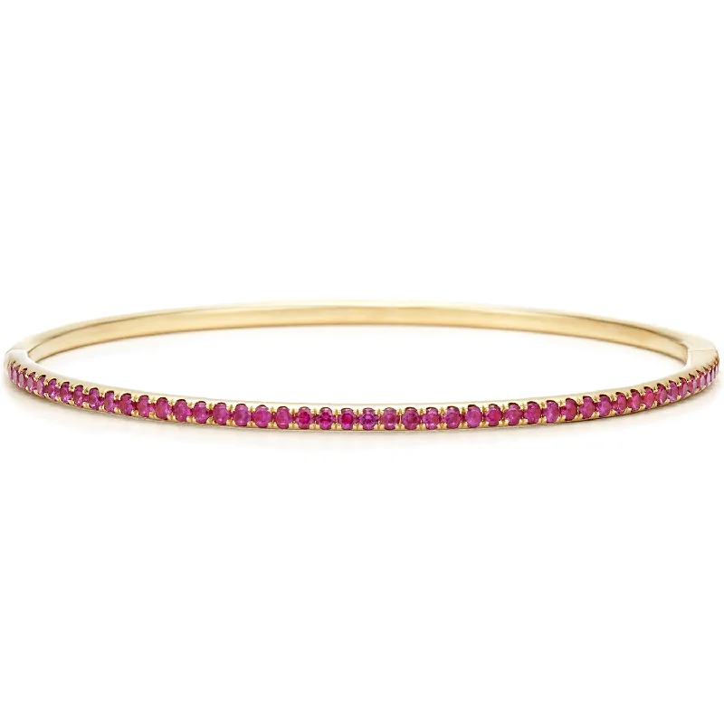 ladies-luxury-chain-link-bracelets-Stackable Ruby Bangle Bracelet