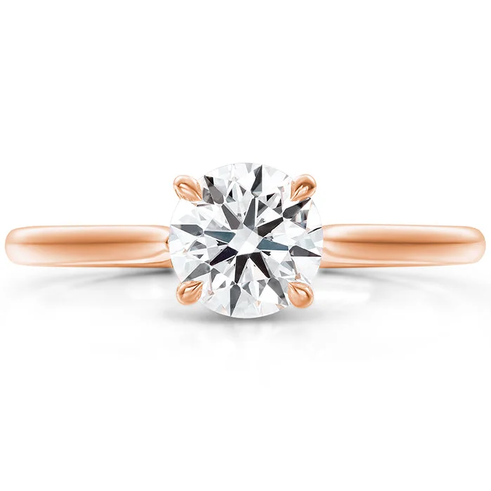 Ladies wedding rings with antler settings -Hearts On Fire Camilla 4 Prong Diamond Engagement Ring