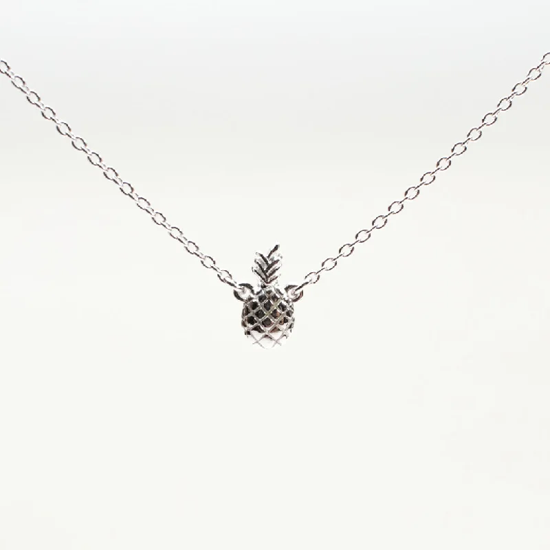 ladies-party-y-drop-necklaces-Silver Pineapple Necklace