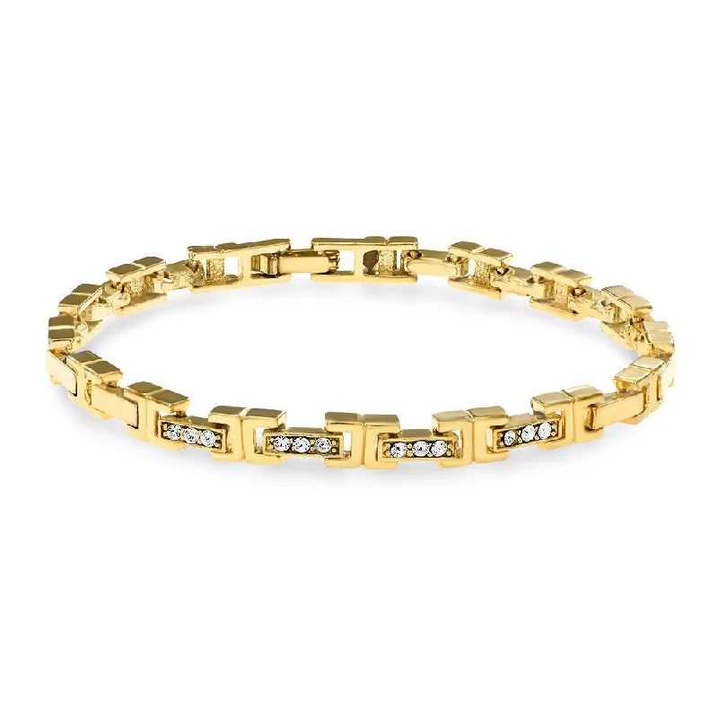 ladies-cross-adjustable-cuff-bracelets-Mahi Gold Plated Ultimate Bracelet With Crystals For Women