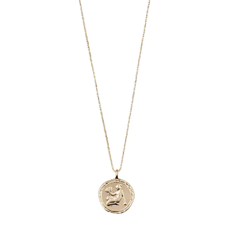 ladies-gift-figaro-chain-necklaces-Virgo Gold Plated Necklace