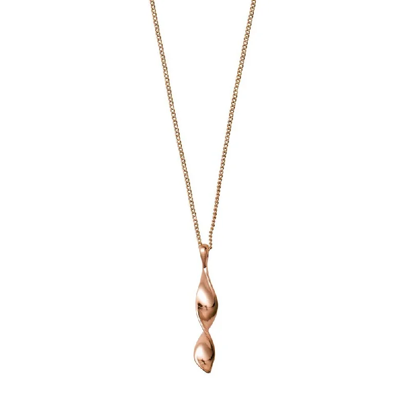 ladies-vintage-curb-chain-necklaces-Elaine Rose Gold Plated Necklace