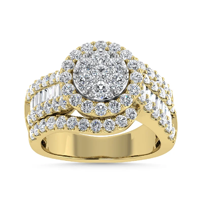 Ladies wedding rings for trail weddings -Diamond 2 Ct.Tw. Engagement Ring in 14K Yellow Gold