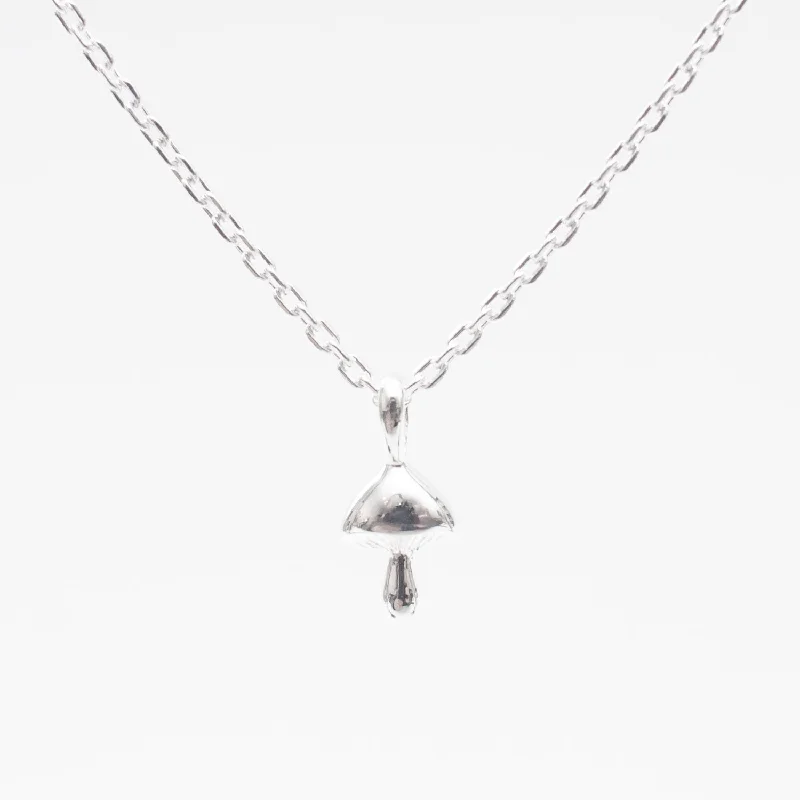 ladies-crystal-multi-strand-necklaces-Silver Little Shroom Necklace