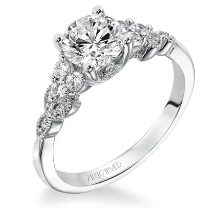 Ladies wedding rings for unity vows -ArtCarved "Adeline" Engagement Ring