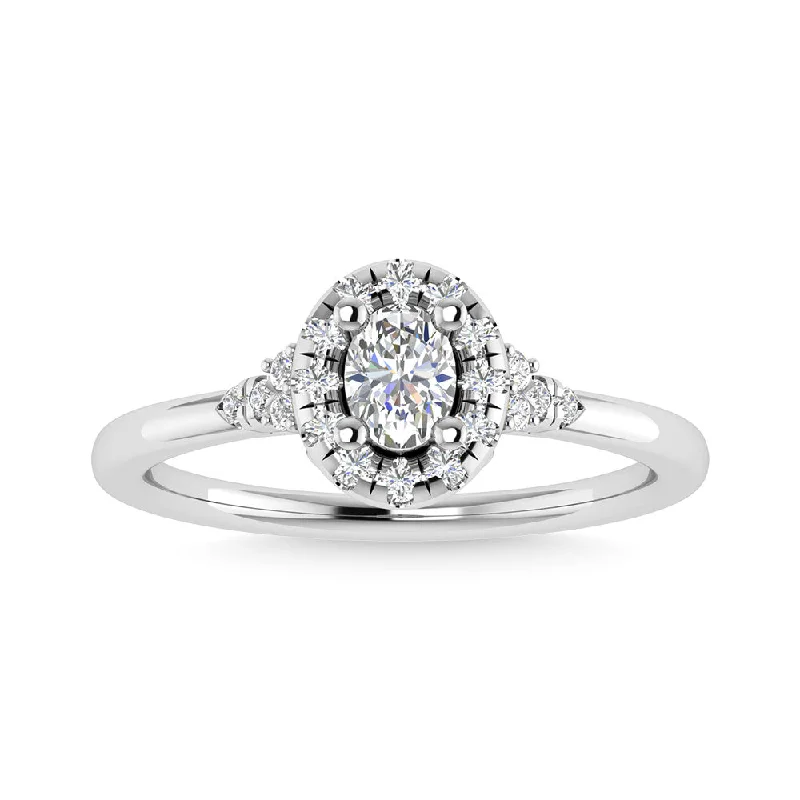 Ladies wedding rings for musical love -Diamond 3/8 Ct.Tw. Engagement Ring in 14K White Gold