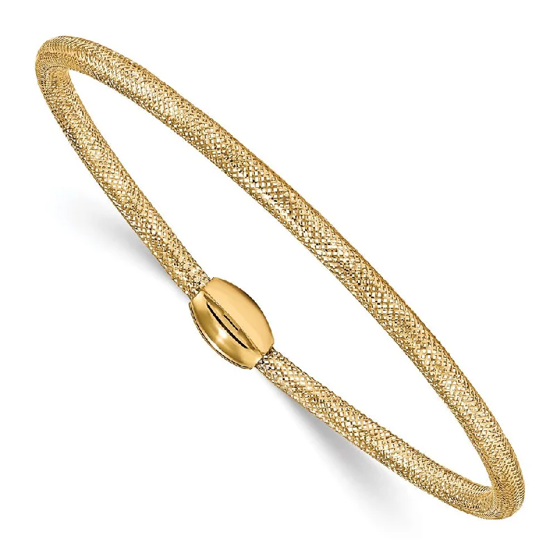 ladies-diamond-rose-gold-bracelets-Leslie's 14K Fancy Stretch Bangle Bracelet LF1127