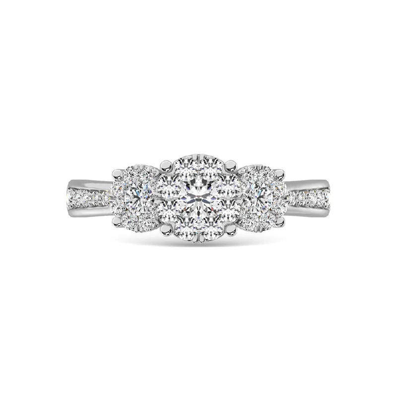 Ladies wedding rings for active brides -10K White Gold Lab Grown Diamond 1/2 Ct.Tw. Engagement Ring