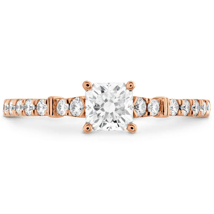 Ladies wedding rings with regal settings -Hearts On Fire Cali Chic Dream Rope Engagement Ring