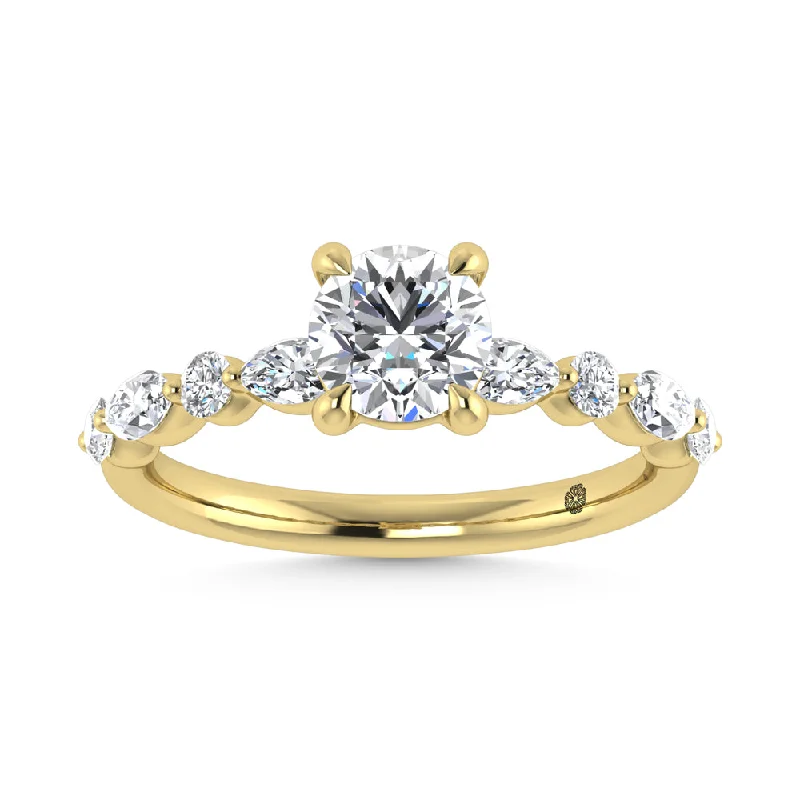 Ladies wedding rings urban chic -14K Yellow Gold Lab Grown Diamond 1 1/3 Ct.Tw. Engagement Ring (Center 1 ct)