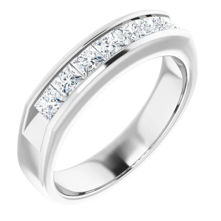 Ladies rings with cub shine -14K White 1 1/8 CTW Natural Diamond Ring