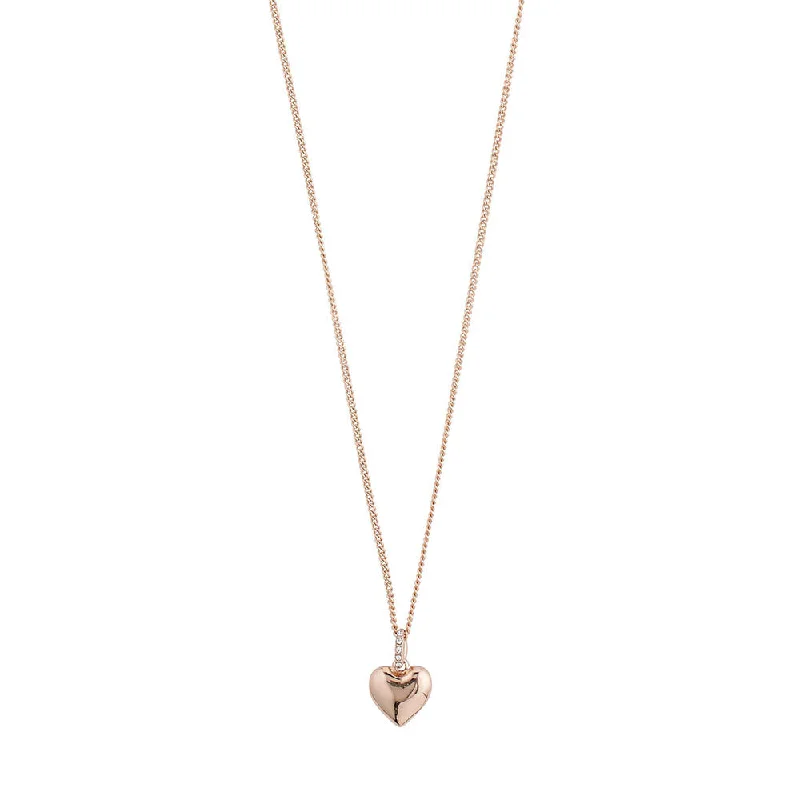 ladies-delicate-y-drop-necklaces-Sophia Rose Gold Plated Crystal Necklace